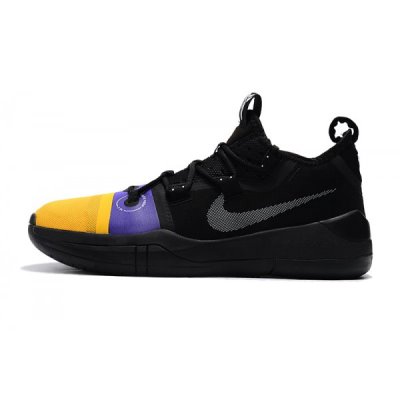 Nike Erkek Kobe Ad Siyah / Sarı / Mor Basketbol Ayakkabısı Türkiye - LGTPR58B